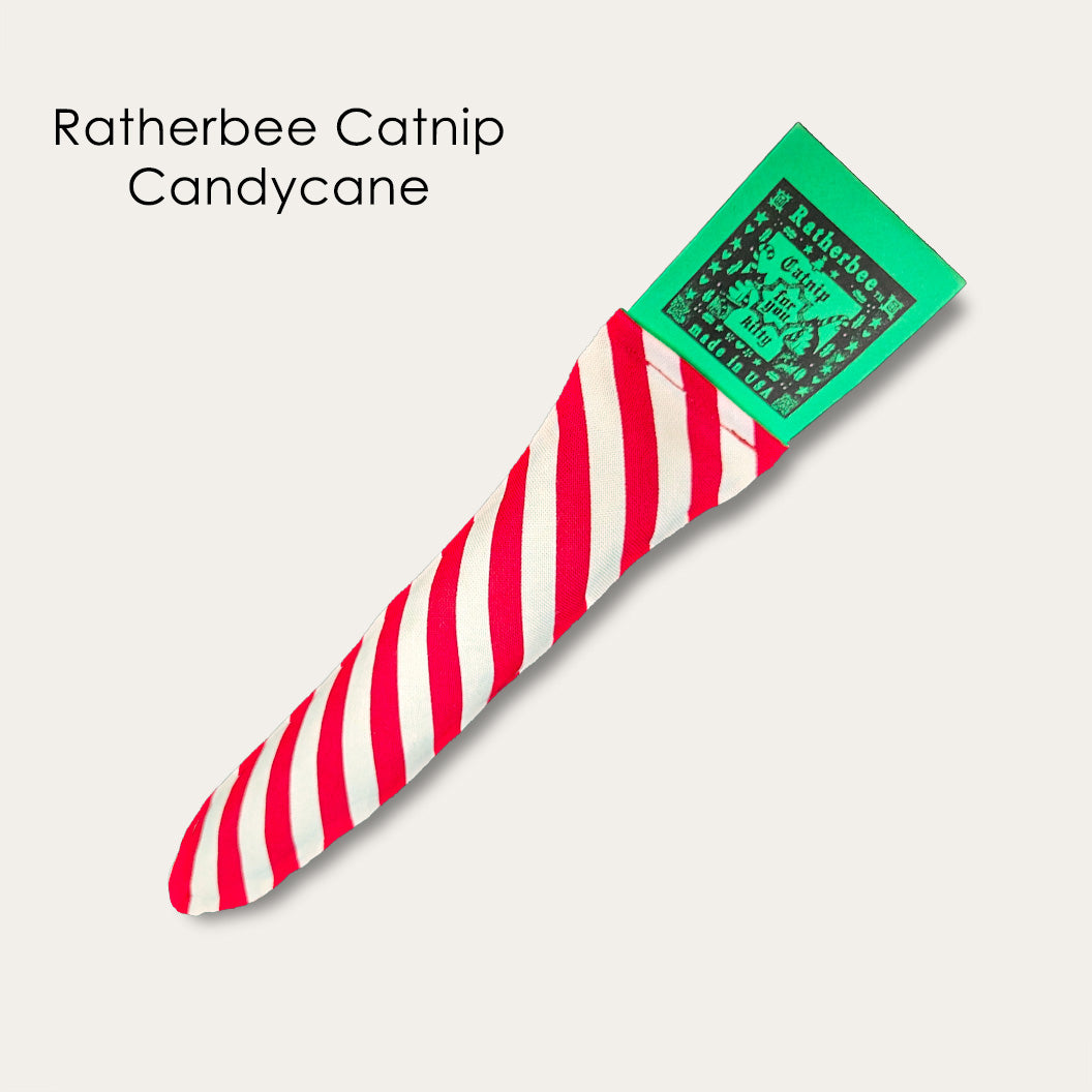 Ratherbee Organic Candy Cane Catnip Toy